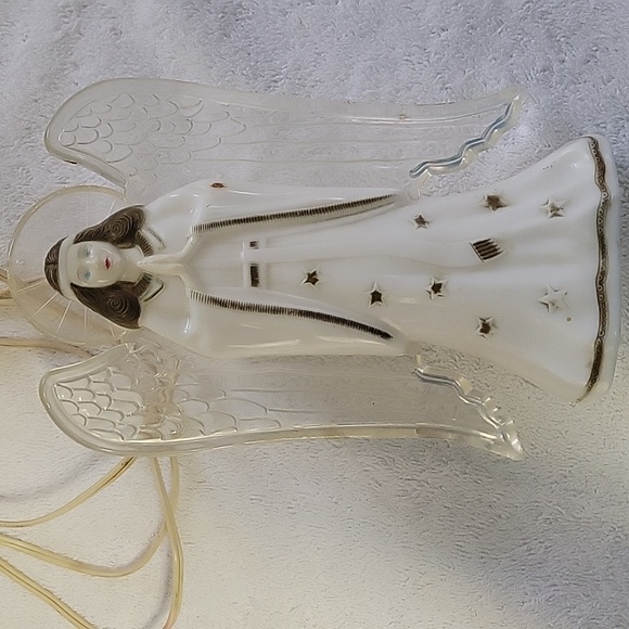 Vintage 1950's Plastic Christmas Angel Tree Topper/ Night Light. Used - Picture 1 of 16